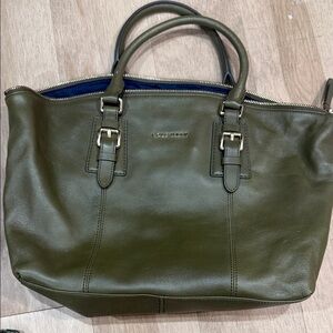 Cole Haan Metallic Olive Leather Bag